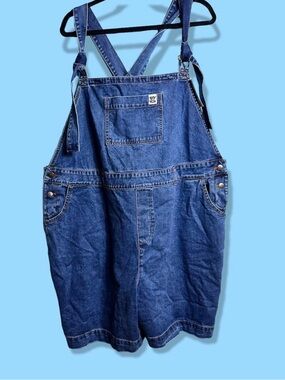 Lucy & Yak Blue Denim Short Overalls